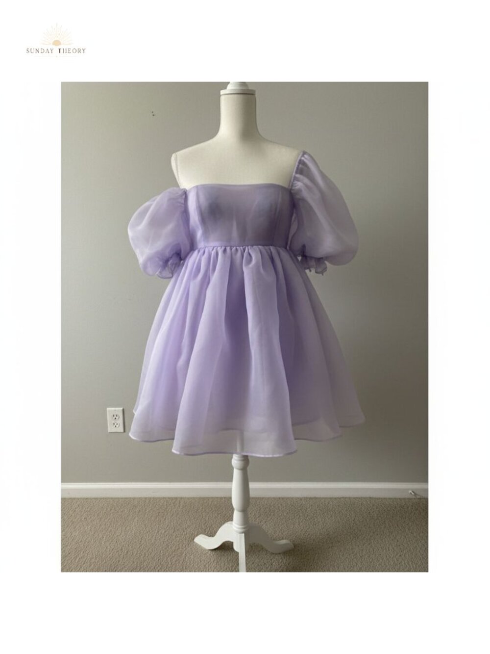 Off-Shoulder Ruffled Mesh Mini Princess Dress Short Sleeve Party